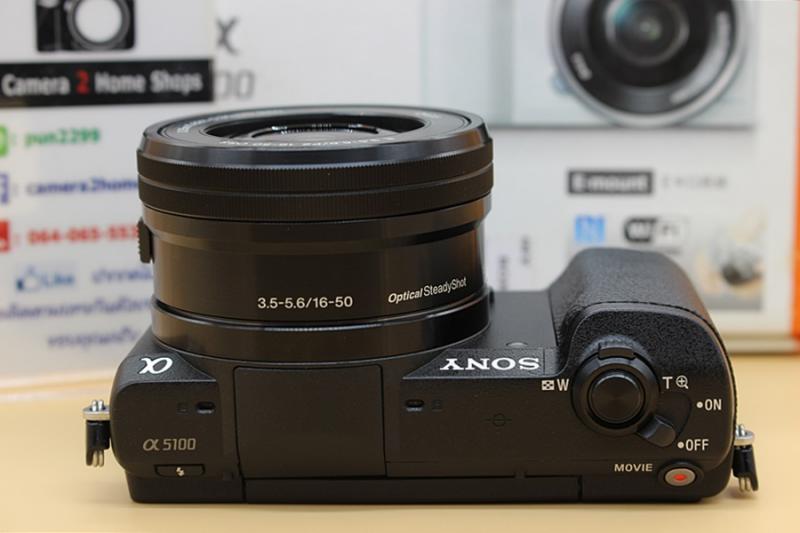 ขาย SONY A5100 + Lens 16-50mm (สีดำ) สภาพสวย อดีตประกันร้าน เมนูไทย ชัตเตอร์ 3,567 รูป มีWiFiในตัว (จอติดฟิล์มแล้ว) อุปกรณ์ครบกล่อง
